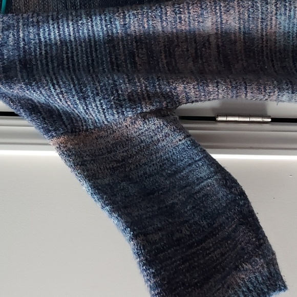 Black Tape long sleeve cardigan small blue brown - Picture 3 of 9